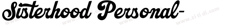 Sisterhood Personal字体转换